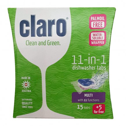 Claro 11in1 Dishwasher Tablets Pack Of 20